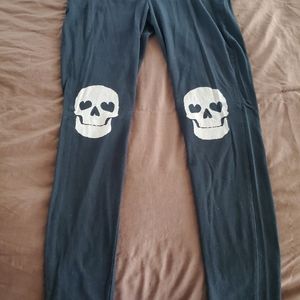 Blackheart Skull Leggings XL